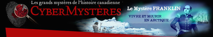 French Text of 'Unsolved Mysteries' and banner image for this webquest